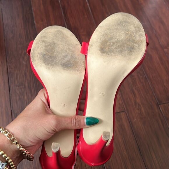 Red Steve Madden Heels - LIKE NEW Strappy Heels - Ankle Strap - Size 8 - Picture 3 of 3